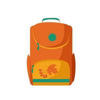 mochila escolar laranja de um vetor