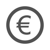 Ícone do vetor de euro