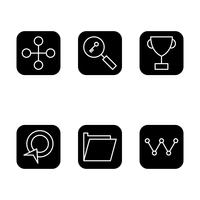 Conjunto de vetor SEO Search Engine Optimization Icons