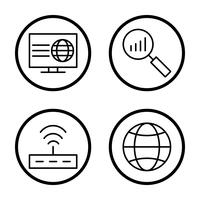 Conjunto de vetor SEO Search Engine Optimization Icons