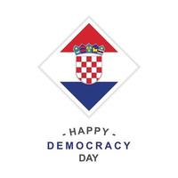 ilustração em vetor croatia day design