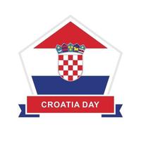 ilustração em vetor croatia day design