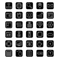 Conjunto de vetor SEO Search Engine Optimization Icons