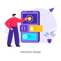design de aplicativo de interação vetor
