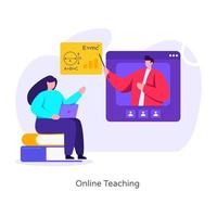 ensino de webinar online vetor