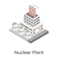 unidade de usina nuclear vetor