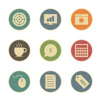 Conjunto de vetor SEO Search Engine Optimization Icons