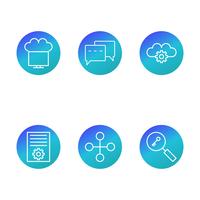 Conjunto de vetor SEO Search Engine Optimization Icons