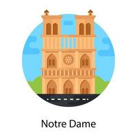 notre dame paris vetor