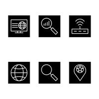 Conjunto de vetor SEO Search Engine Optimization Icons