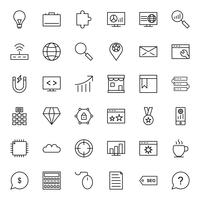 Conjunto de vetor SEO Search Engine Optimization Icons