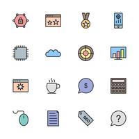 Conjunto de vetor SEO Search Engine Optimization Icons