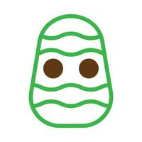 ovo ícone duotônico verde Castanho cor Páscoa símbolo ilustração. vetor