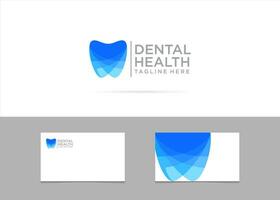 dental saúde logotipo Projeto com azul dente vetor