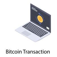 conceitos de transação bitcoin vetor