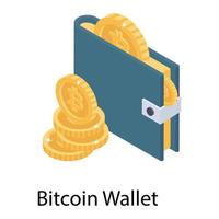 conceitos de carteira bitcoin vetor
