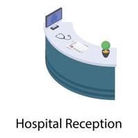conceitos de recepção hospitalar vetor