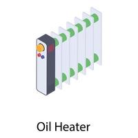 aparelho aquecedor de óleo vetor