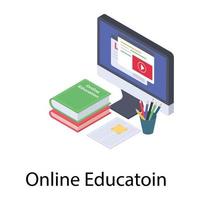 conceitos de educação online vetor