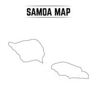 delinear mapa simples de samoa vetor