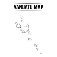 delinear mapa simples de vanuatu vetor