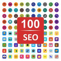 Conjunto de vetor SEO Search Engine Optimization Icons