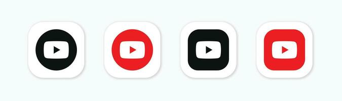 Youtube ícone. Youtube social meios de comunicação logotipo. vetor