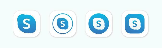 skype social meios de comunicação ícone. skype ícone. skype social meios de comunicação logotipo. vetor