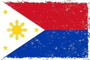 Filipinas bandeira grunge angustiado estilo vetor