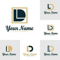 conjunto do carta ld logotipo Projeto vetor. luxo ld logotipo Projeto modelo conceito vetor