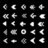 coleção de ícones de seta, design plano ponteiro cursor infográfico ícone conjunto de coleções de setas conjunto de vetores