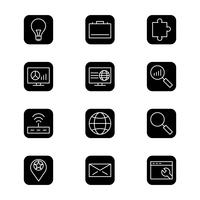 Conjunto de vetor SEO Search Engine Optimization Icons