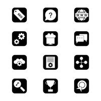 Conjunto de vetor SEO Search Engine Optimization Icons