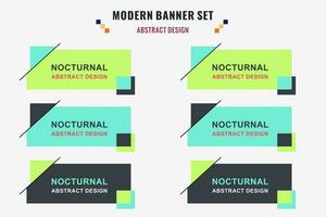 moderno abstrato vetor bandeira definir. plano geométrico forma com diferente cores e diferente estilo. modelo para rede ou impressão projeto, pronto para usar.