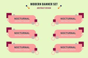 moderno abstrato vetor bandeira definir. plano geométrico forma com diferente cores e diferente estilo. modelo para rede ou impressão projeto, pronto para usar.