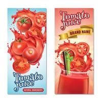 ilustração em vetor banners verticais de suco de tomate