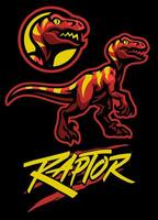 coleção do raptor mascote dentro esporte logotipo estilo vetor