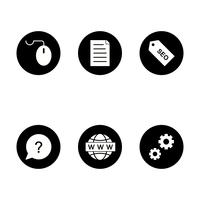 Conjunto de vetor SEO Search Engine Optimization Icons