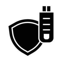 dados segurança vetor glifo ícone para pessoal e comercial usar.
