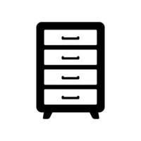aparador gabinete ícone para armazenando Itens dentro uma gaveta vetor