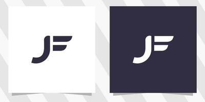 carta jf fj logotipo Projeto vetor
