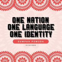 sumpah pemuda Indonésia independência dia social meios de comunicação postar modelo Projeto vetor