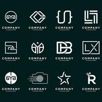 moderno minimalista monograma logotipo logotipo vetor