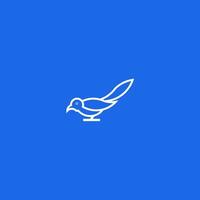 pássaro linha arte. simples minimalista logotipo Projeto inspiração. vetor ilustração.