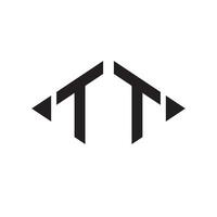 logotipo t losango estendido monograma 2 cartas alfabeto Fonte logotipo logótipo bordado vetor