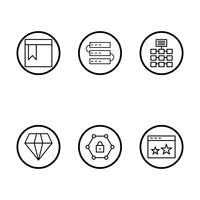 Conjunto de vetor SEO Search Engine Optimization Icons