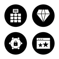 Conjunto de vetor SEO Search Engine Optimization Icons