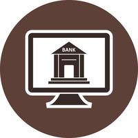 Ícone de vetor de Internet Banking