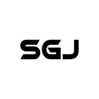 sgj carta logotipo projeto, inspiração para uma único identidade. moderno elegância e criativo Projeto. marca d'água seu sucesso com a impressionante isto logotipo. vetor