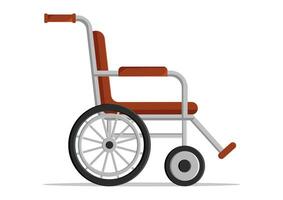 cadeira de rodas médico ferramenta incapacidade inválido remédio pessoa equipamento vetor plano Projeto isolado em branco fundo